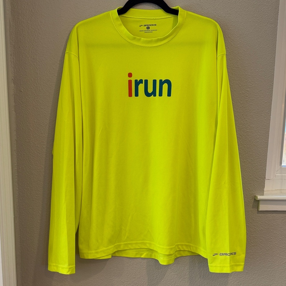 Brooks Vibrant Yellow Long Sleeve running Top